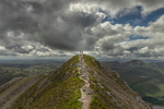 On the top of Errigal Mountain, County Donegal, Ireland.