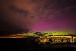 Northern Lights at Peel Castle