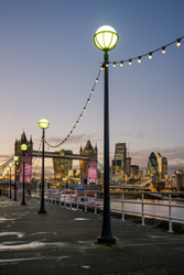 Tower Bridge night lights.
