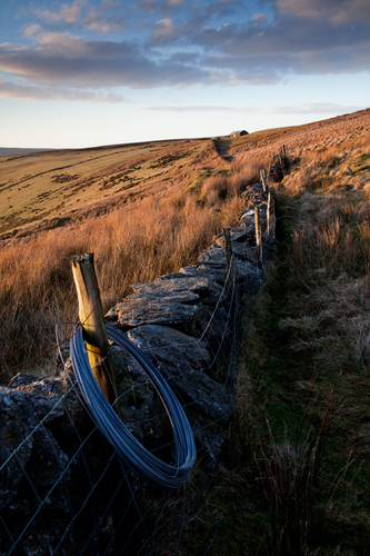 A cold and windy late February afternoon - and the light is perfect. Here leading up to the Sheepfolds above the Sulb…