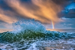 z3777 Rainbow Wave after the Shower, Shanklin beach