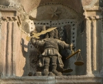 San Miguel Arcángel, façade, niche sculpture, St. Michael