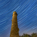 Star Trails at Lead Mines Chimney, Dublin Mountains