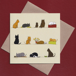 Cats greetings card