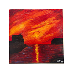 Xlendi my first attempt at using acrylics on a greeting card