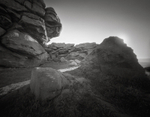 Armscliffe Crag rocks Pinhole Photograph