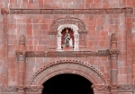Apaxco de Ocampo, México, San Francisco, façade & main portal alfices