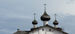 Solovetsky Islands Monastery three domes  