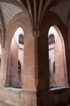 Lower cloister walk, ogival arches