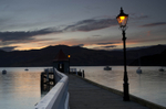 Akaroa harbour at sunset