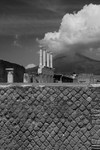 Pompei and skies over Mount Vesuvius
