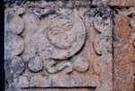 San Francisco de Asís, N portal, right pilaster relief, moon