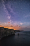 Milky way over Cliffs of Moher