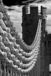 Conway suspension bridge 11 bw