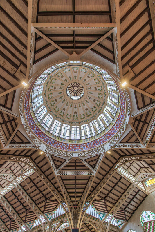 Main Dome, Mercado Central, Valencia - Portrait Version