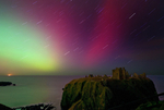 Dunnottar castle star trail