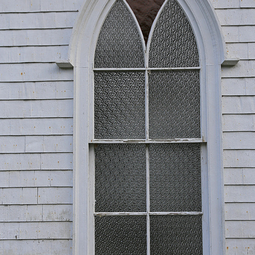 A period stained glass window within St. Andrews Anglican Church, French Village, Kings County New Brunswick