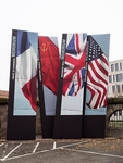 Flags outside Nuremberg Courthouse -12