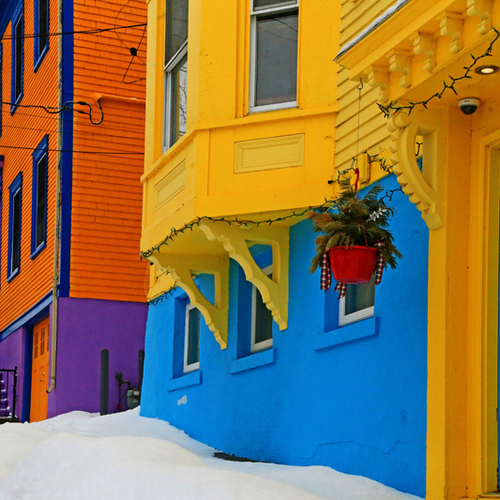 Jelly bean houses in winter @ Saint John, NB