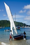 Bequia Youth Sailors preparing for a trip to Young Island, St Vincent