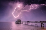 z4453 Curly Strike over Totland Pier