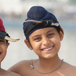 Boys smiling, Amritsar, India