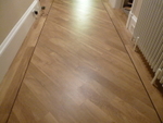 Knight tile - Shannon oak with DS05 Russet 10mm design strip