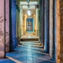 Early morning in the colonnades, Havana