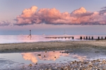 z2509 Evening Reflections Shanklin Beach