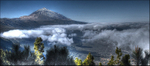 Tenerife mountain trees and cloud pan HDR reduced
