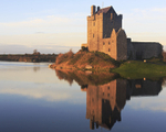 Dun Guaire castle at dusk