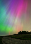 The Northern Lights Over Winter Hill