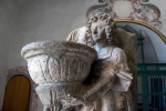 Holy water stoup, detail