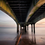 Underneath Boscombe Pier.