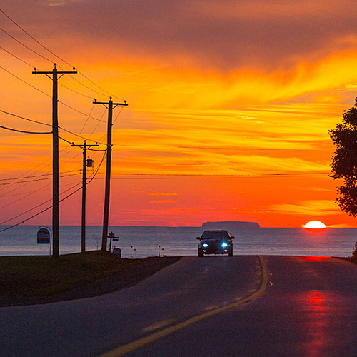 Sunrises are always good along this road and where Route 111 winds it's way towards the Bay of Fundy and into the Vil…