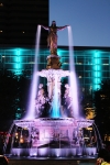 Fountain Square Statue in Blue