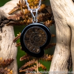 Sold jpai 175 Whitby Jet & Ammonite Inlay
