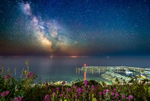 z3070 The rising Milky Way over Ventnor marina