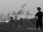 Looking East, Primrose Hill (b&w)