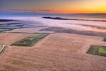 z3489 Evening Misty Bales nr Freshwater