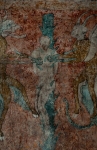 Santa María, N wall mural, Damnation, devils applying torture clamps