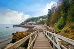 TQ164 - The Wooden footbridge on the coast path