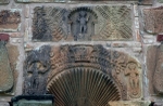 S portal, sculpture niche relief