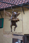 Restaurant Sign, Golden Lane, Prague
