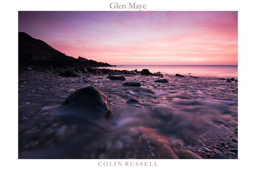 A fabulous dusk sky at Glen Maye beach with the river running to the sea.
