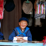 Smiling  Old Chinese woman