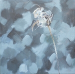 Llily on Blue-grey24in x 24in