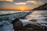 w028 Sunset Surf, Blackgang Beach