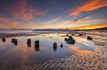 z2282 Pools and Reflections, Yaverland Beach