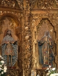 High altar, lower story, right statues
